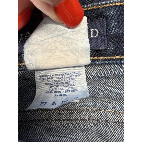 Lands End Mens Square Rigger Jeans~Size 35 x 31~Blue Dark Wash Straight ~ L14 27 - Picture 8 of 9